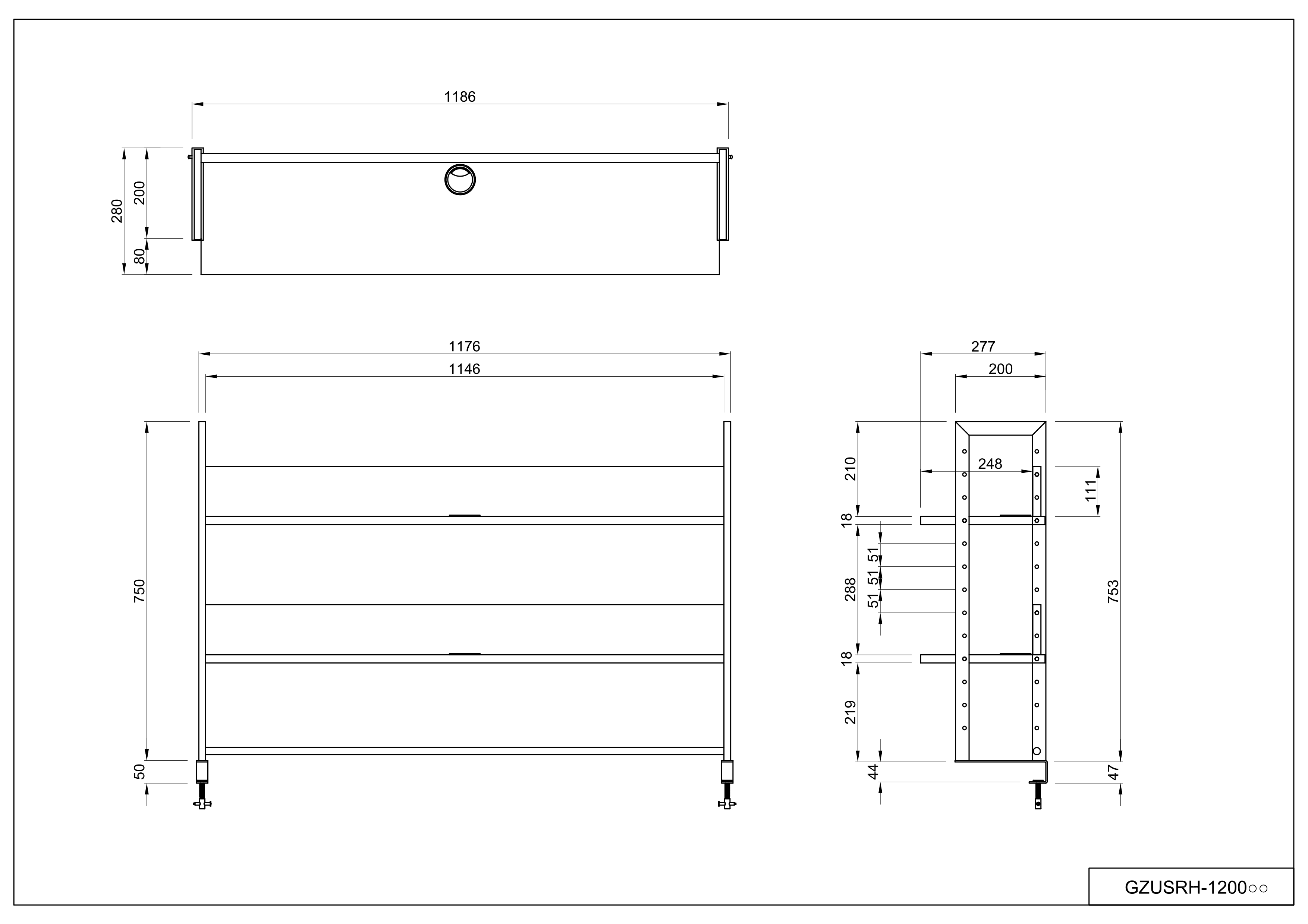 ワーキングデスク上置ハイシェルフW1200 ホワイト GZUSRH-1200WH