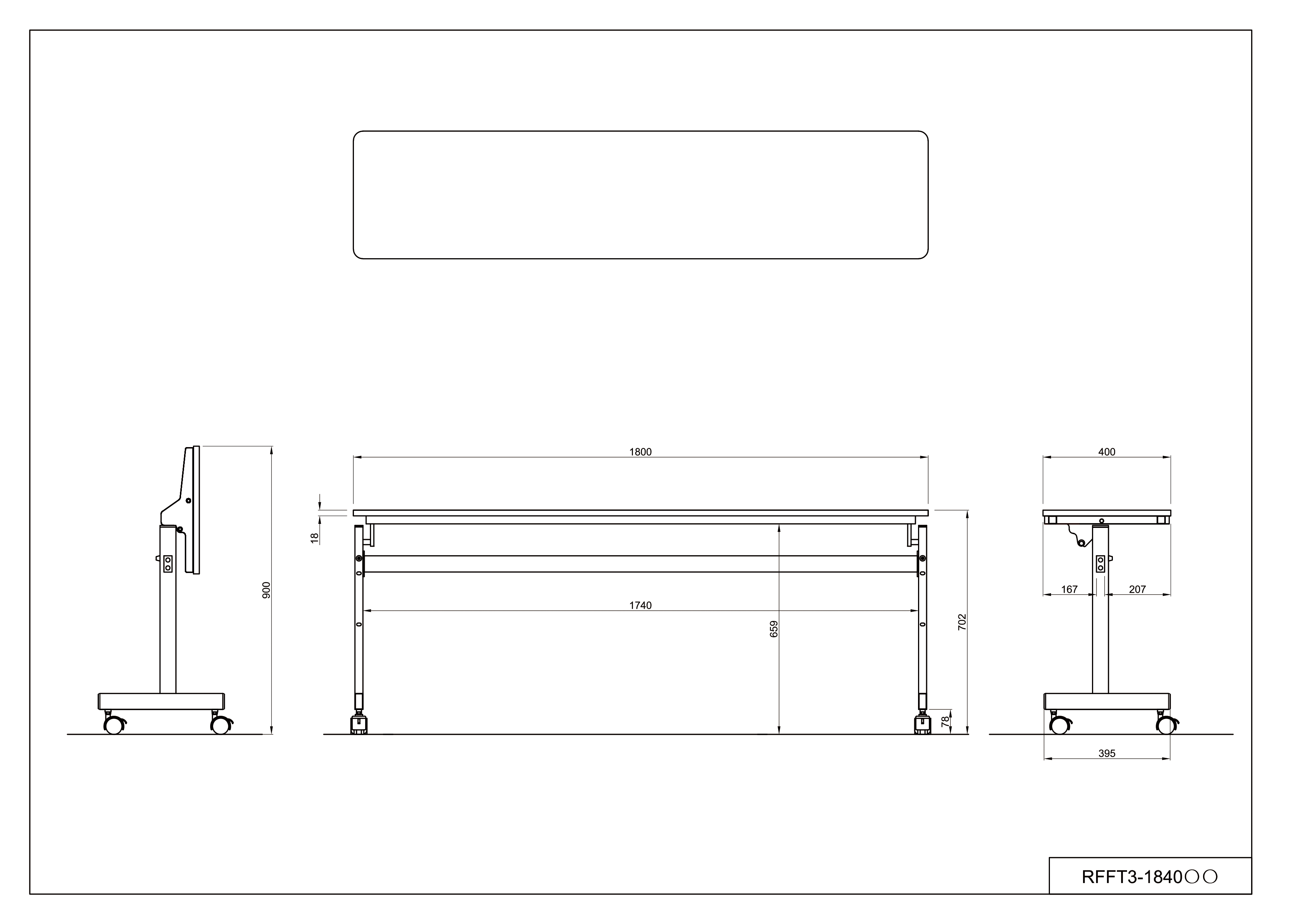 シンプルフォールディングテーブルⅢ W1800xD400 ホワイト RFFT3-1840WH | アール・エフ・ヤマカワ株式会社