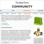 The Japan Timesプラト傘立て掲載