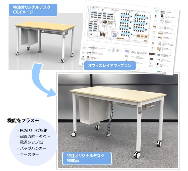 カスタマイズ家具の提案イメージ