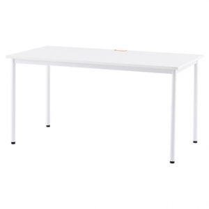 SHシンプルテーブル W1400xD700 ホワイト／GN&OR&WHキャップ付 Z-SHST-1470WHW