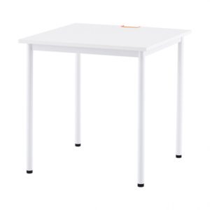 SHシンプルテーブル W700xD700 ホワイト／GN&OR&WHキャップ付 Z-SHST-700WHW