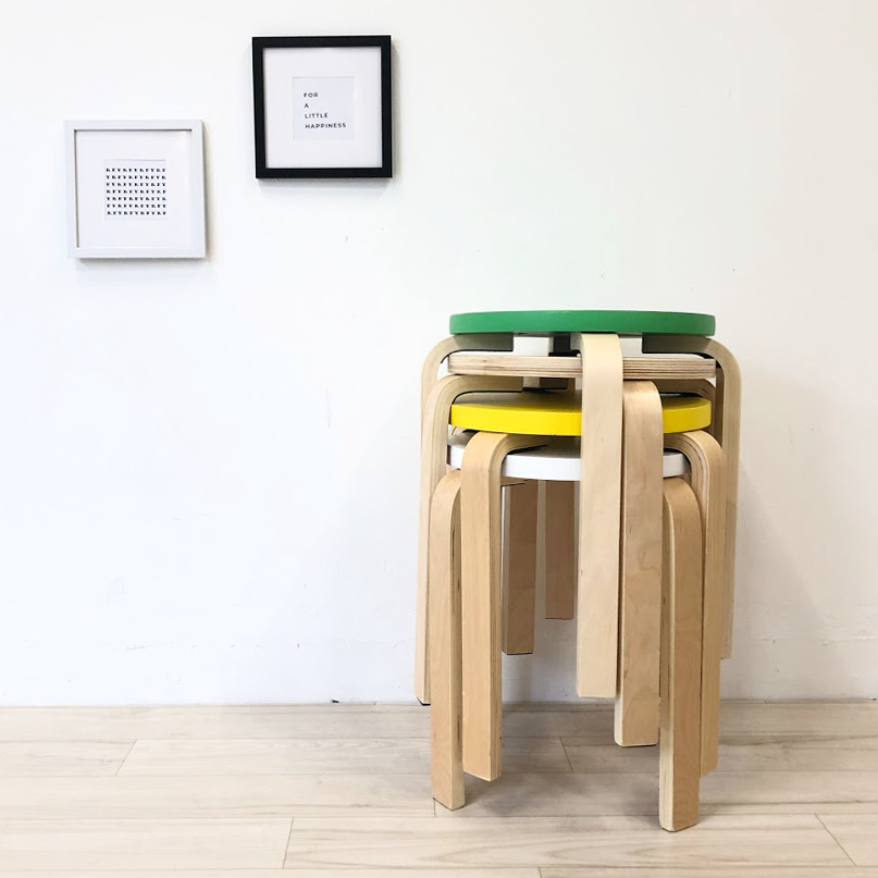 木製丸椅子 グリーン Z-SHSC-1GN | アール・エフ・ヤマカワ株式会社
