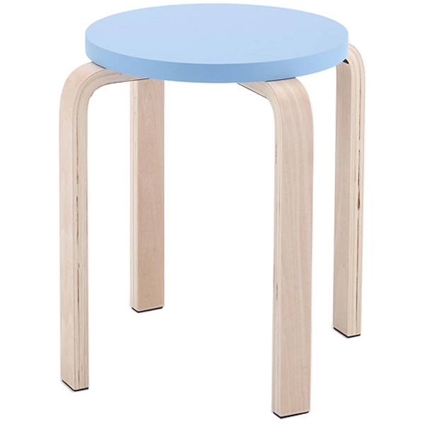 木製丸椅子 ブルー Z-SHSC-1B