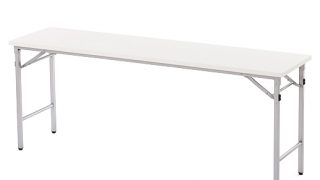 Kin即購入OK様限定【神奈川県引取限定】折りたたみホワイトテーブル　２台 完売】折りたたみテーブル 棚無しワイド W1800xD450 ホワイト