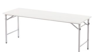 【業務用仕様】値下★ 平台 テーブル ホワイト 白木 1800×600 陳列什器 完売】折りたたみテーブル 棚無しワイド W1800xD600 ホワイト SFTW