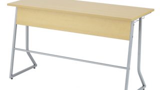 完売】スモール研修用デスク ループ脚 W1200xD450 ナチュラル 
