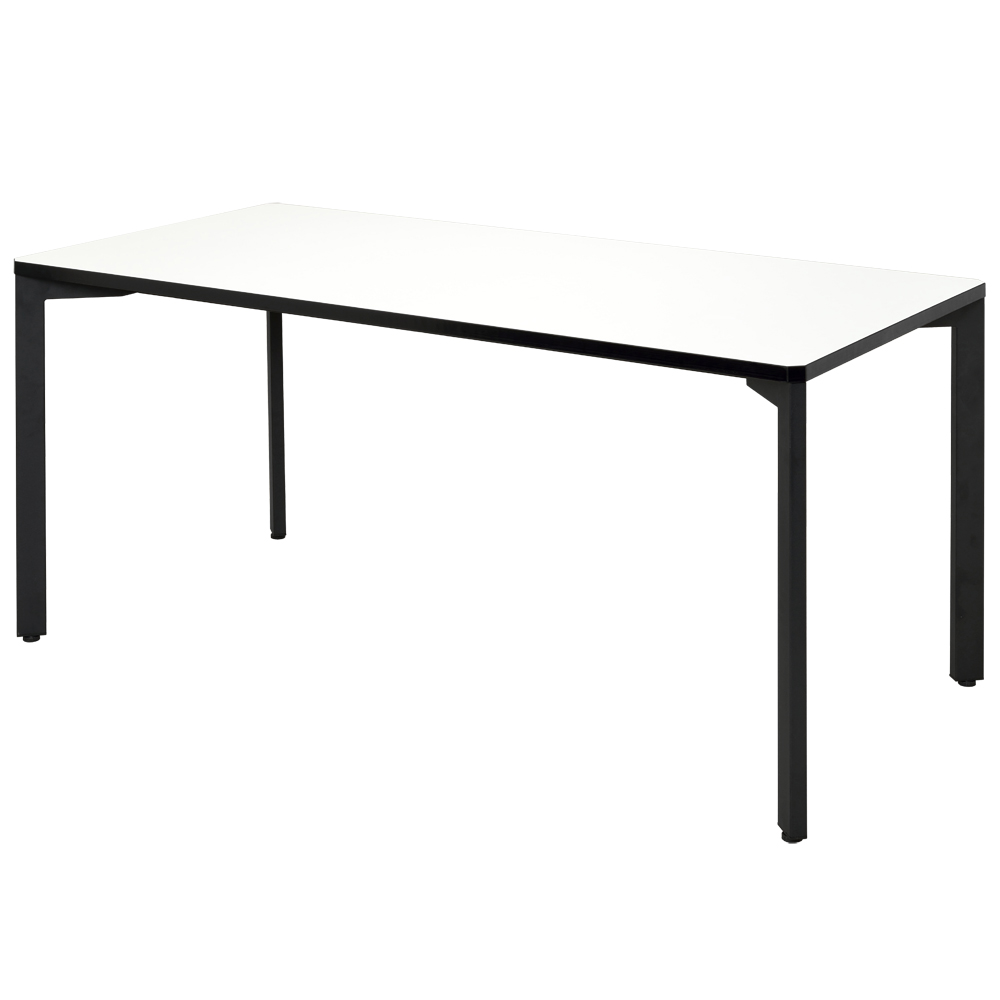TEO ミーティングテーブル W1500xD750 ホワイト×ブラック RFMT