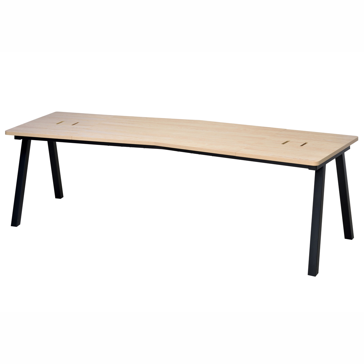 異形天板ミーティングテーブル W2400 ナチュラル RFIMT-2494NA | アール・エフ・ヤマカワ株式会社