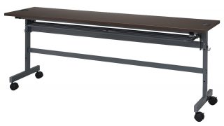 配線機能付きフォールディングテーブル4 W1800xD450 ダーク