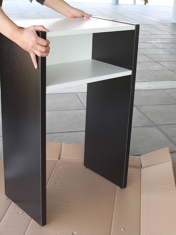 木製テレフォンテーブル(SHWA-002D)の組み立て