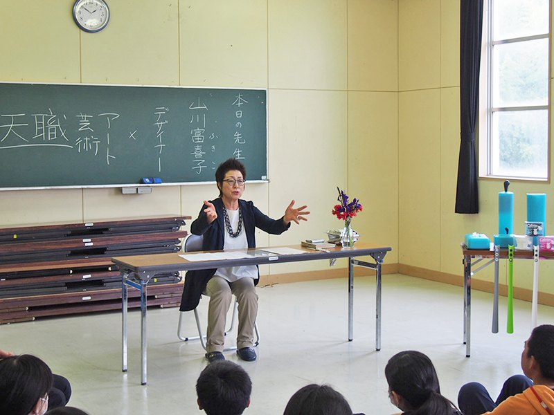 地元中学校での講演