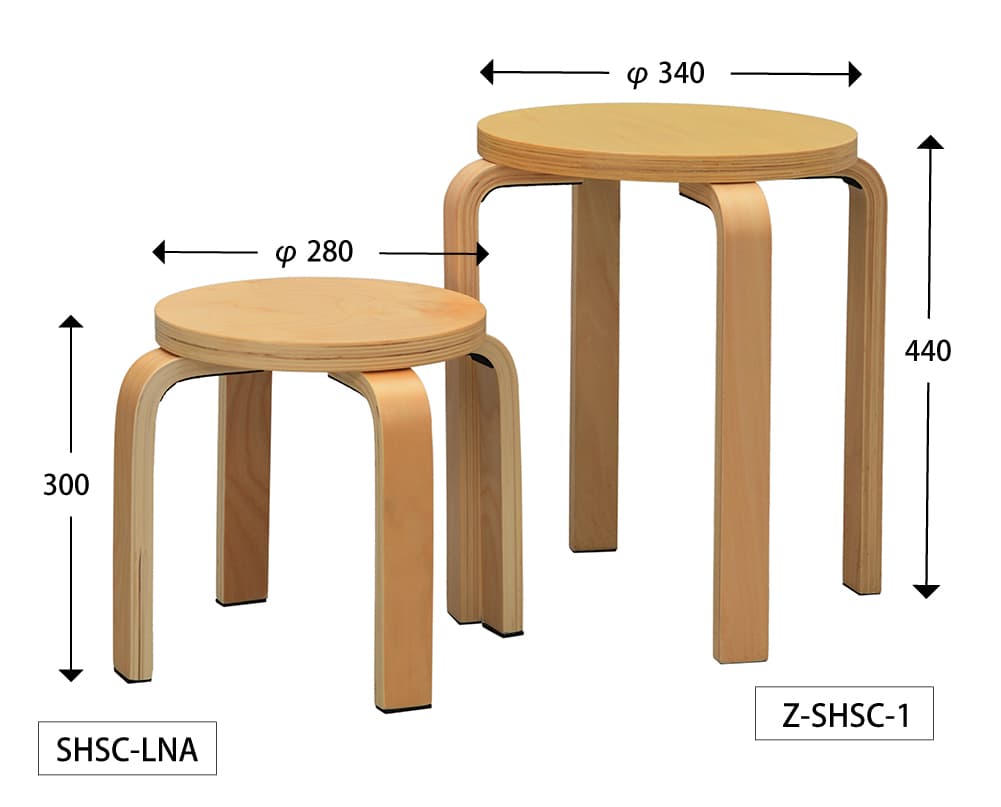 ラウンドシリーズ・木製丸椅子 | 製品情報 | アール・エフ・ヤマカワ 
