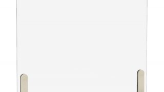 PINZO カラー脚アクリル衝立 W600×H600 オフホワイト PPL-6060AC-WH