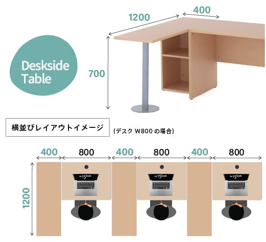 ノルムデスクの収納オプション