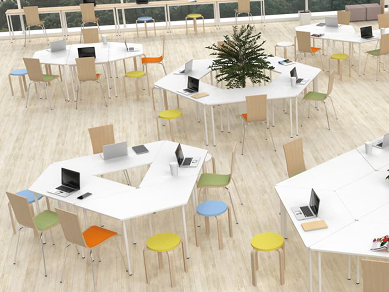 オフィス、教室にも！組み合わせ自在の台形テーブル・台形デスク特集 | アール・エフ・ヤマカワ株式会社
