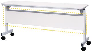 シンプルフォールディングテーブルⅢ 1500用 幕板 ホワイト RFFT3-OP