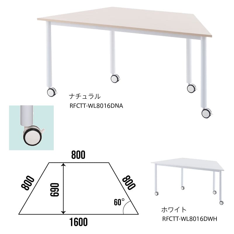 CTTキャスターテーブル台形