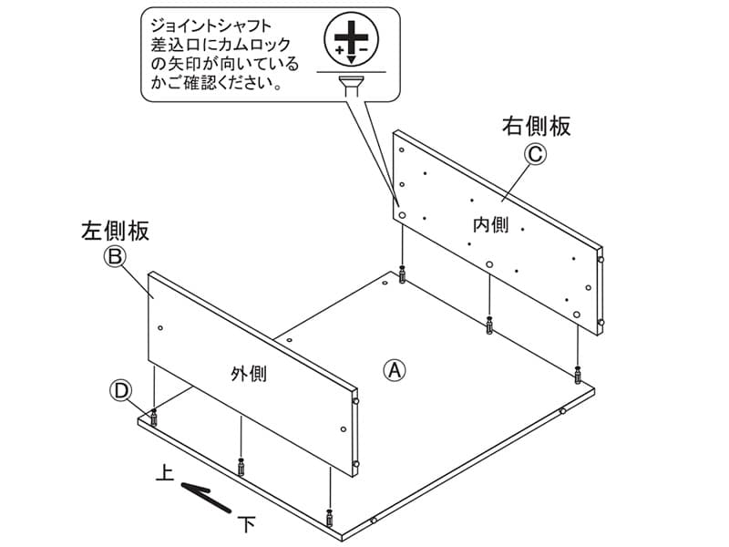 Jシリーズハイカウンター（RFHC-1200W）の組み立て