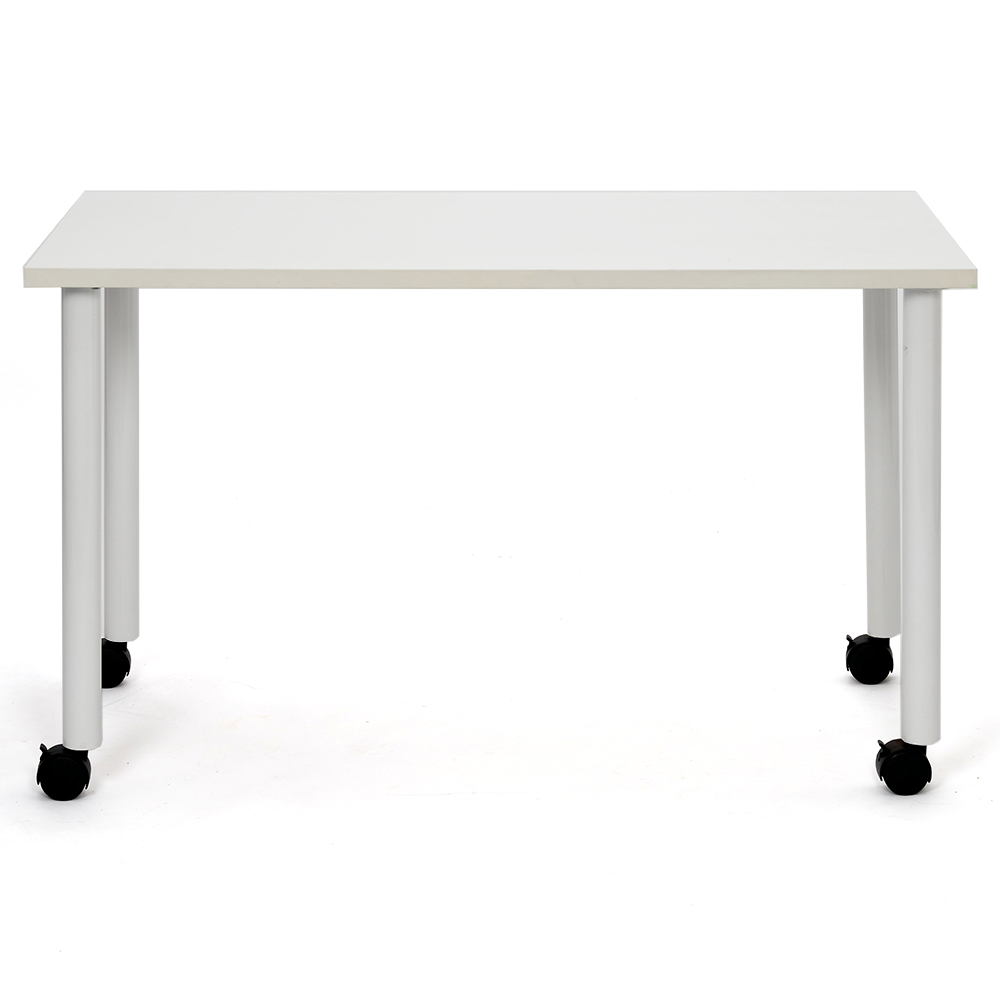 エコノミーキャスターテーブル ホワイト脚 W1200×D600 ホワイト OGRECTT-WL1260WH