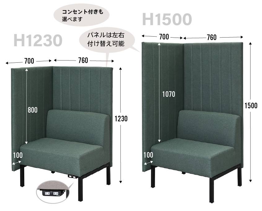 片側パネルタイプサイズ比較