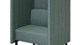 カッコ ファブリックソファ W800×H1230 グリーン 両側パネルタイプ