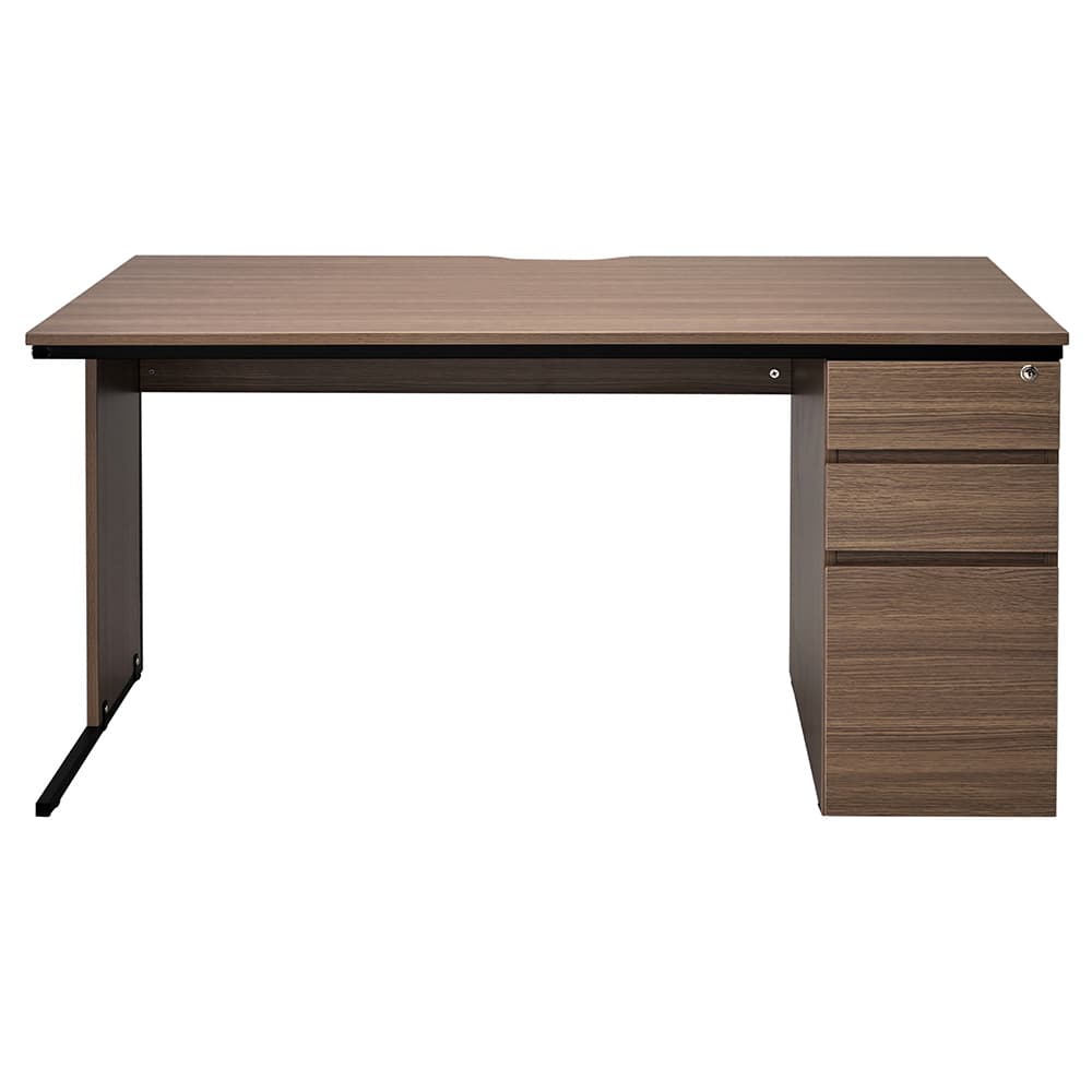 ワークデスクⅡ 片袖 W1400xD700 ウォルナットⅡ GZWC2-1470DM2