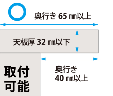 クランプの設置ができるデスク