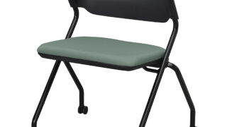 SYネスティングチェア ブラック 肘無し ファブリック スモーキー