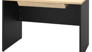 木製フリーデスク プラン木製デスク W1000×D700 ナチュラル×ブラック脚 引出付きRFPD