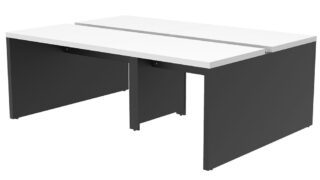 ソリード フリーアドレス用デスクⅡ W2000×D1400 ホワイト×ブラック脚