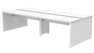 ソリード フリーアドレス用デスクⅡ W2800×D1200 ホワイト×ホワイト脚