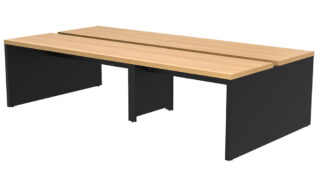 ソリード フリーアドレス用デスクⅡ W2800×D1400 オーク×ブラック脚