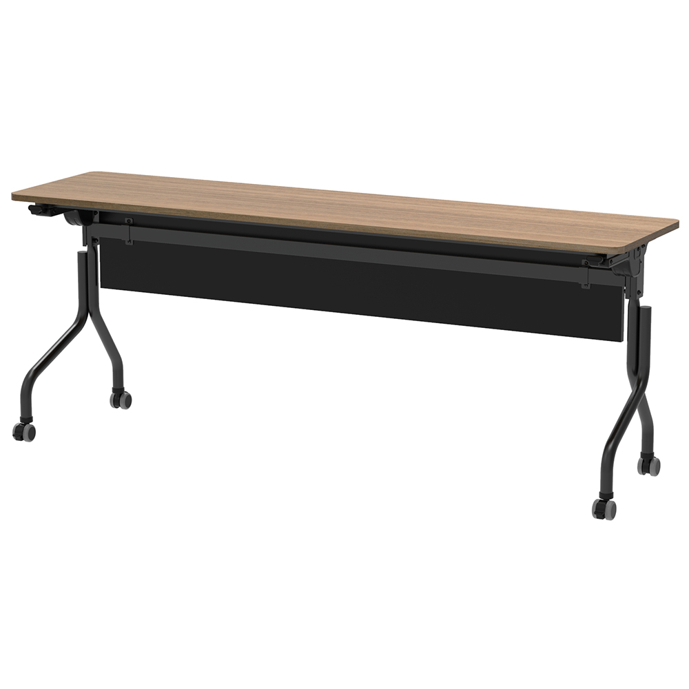 パラレル フォールディングテーブル W1800×D450 ウォルナット×ブラック脚 RFPFT-1845DM-BL