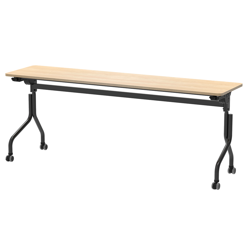 パラレル フォールディングテーブル W1800×D450 ナチュラル×ブラック脚 RFPFT-1845NA-BL