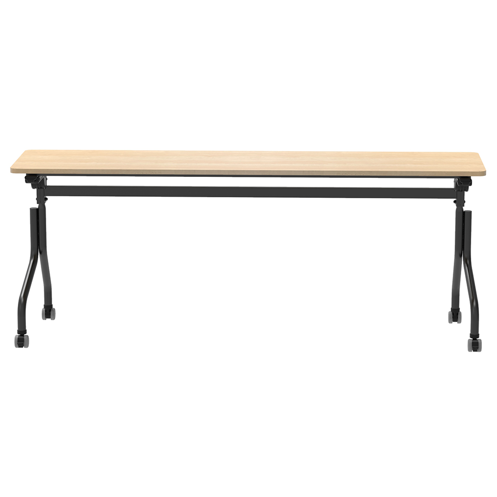 パラレル フォールディングテーブル W1800×D450 ナチュラル×ブラック脚 RFPFT-1845NA-BL