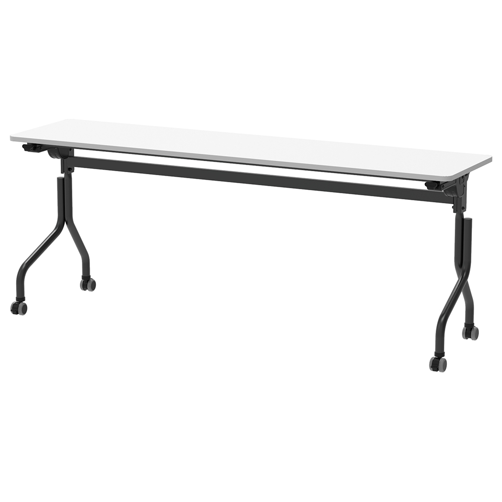 パラレル フォールディングテーブル W1800×D450 ホワイト×ブラック脚 RFPFT-1845NA-BL