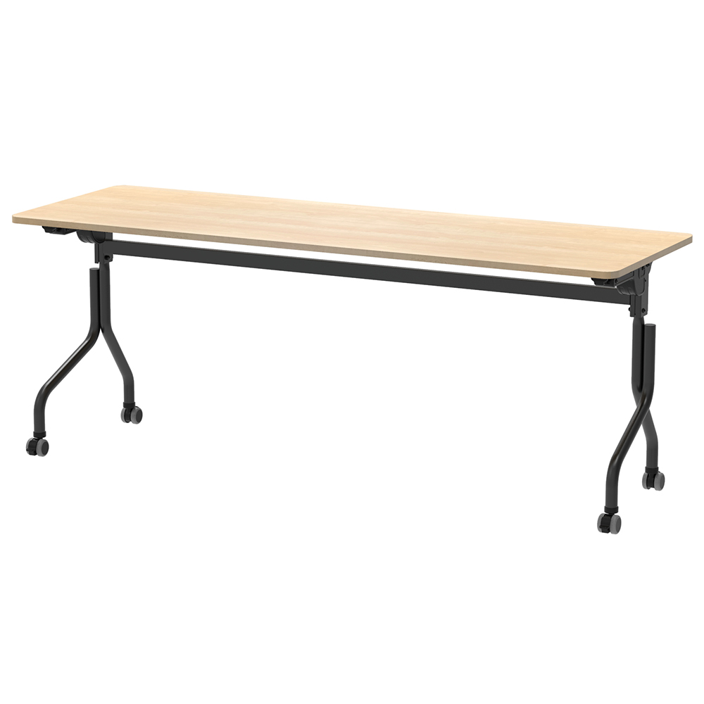 パラレル フォールディングテーブル W1800×D600 ナチュラル×ブラック脚 RFPFT-1860NA-BL