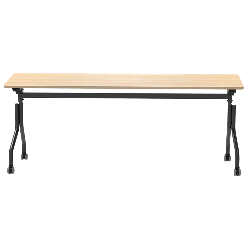 パラレル フォールディングテーブル W1800×D600 ナチュラル×ブラック脚 RFPFT-1860NA-BL