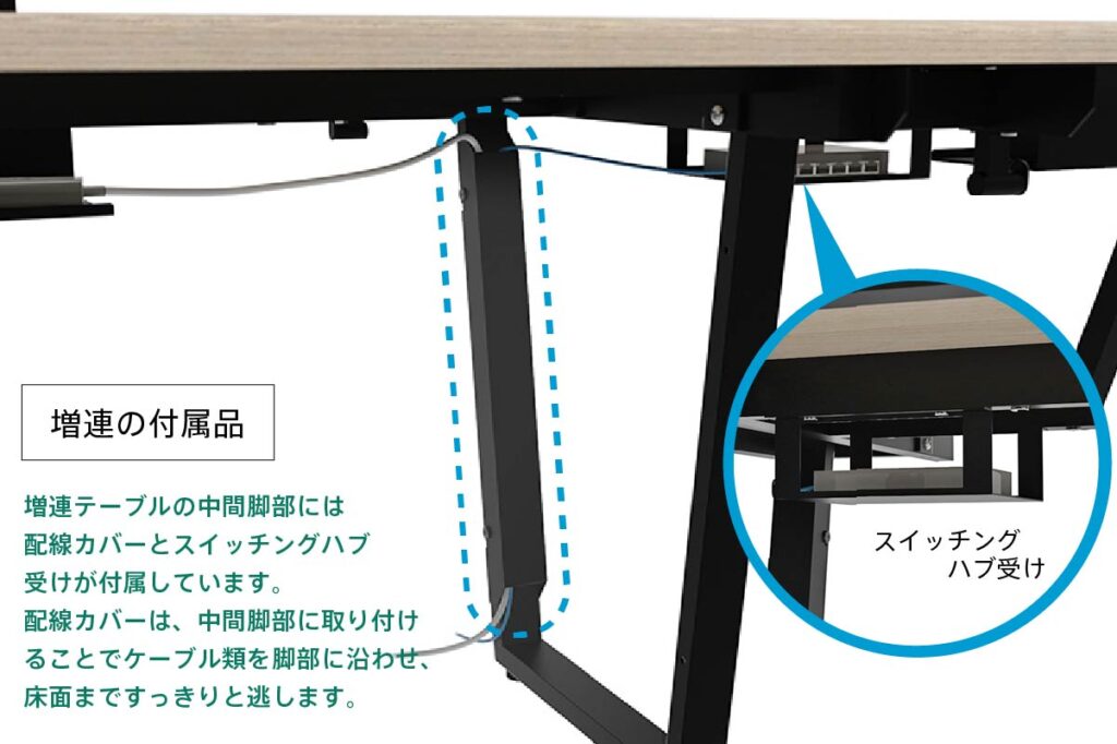 チルト フリーアドレス用テーブル 増連の付属品