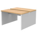 ソリード フリーアドレス用デスクⅡ W1200×D1200 オーク×ホワイト脚 RFTFT2-1212OA-WL