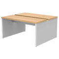 ソリード フリーアドレス用デスクⅡ W1400×D1200 オーク×ホワイト脚 RFTFT2-1412OA-WL