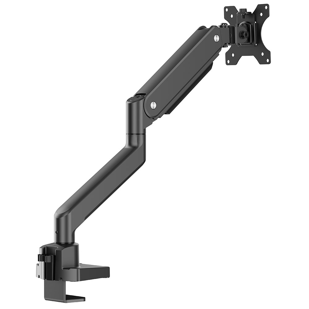 モニターアーム メカニカルスプリング式 上締めタイプ シングル ブラック RFMA-DT53-SGBK