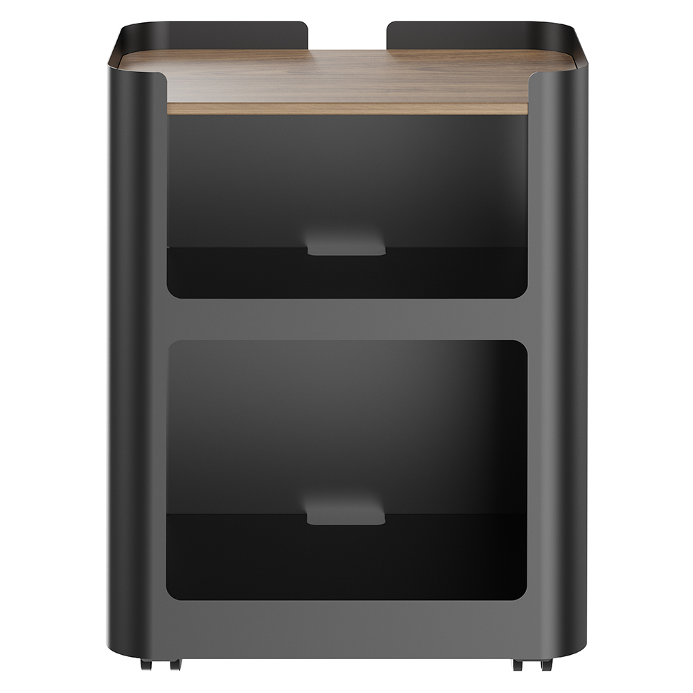 スチールオープンワゴン 3段 ブラック RFOWG-3BK