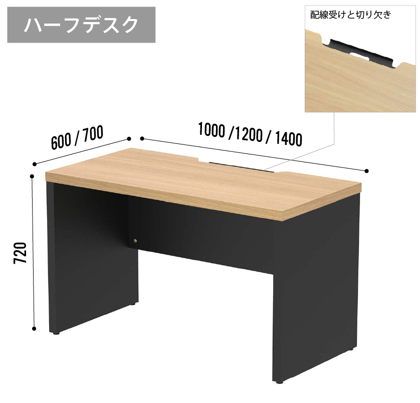 ハーフデスク