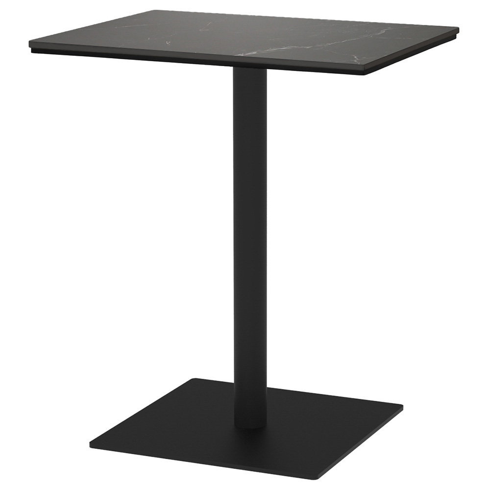 リスタ カフェテーブル セラミック W600xD450 ブラックマーブル RFRCC-6045BM