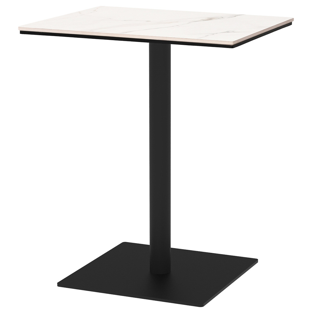 リスタ カフェテーブル セラミック W600xD450 ホワイトマーブル RFRCC-6045WM