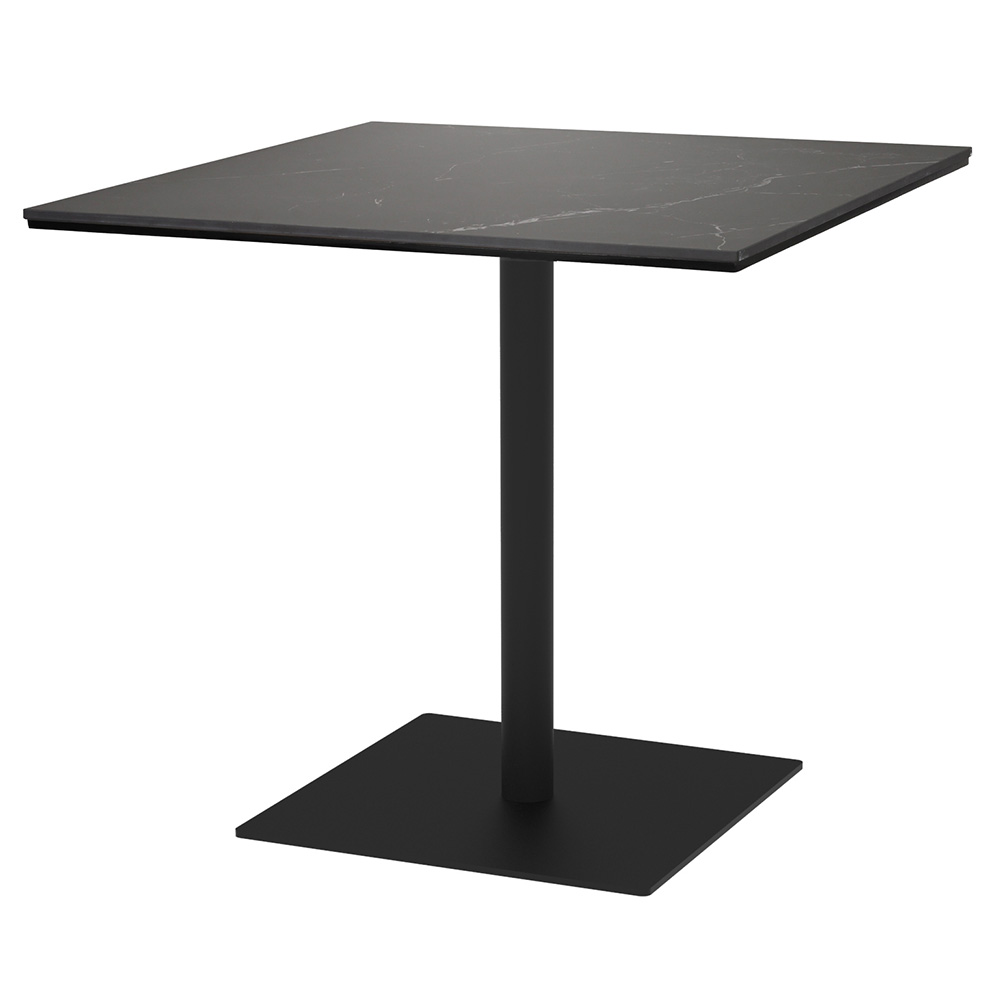 リスタ カフェテーブル セラミック W750xD750 ブラックマーブル RFRCC-7575BM