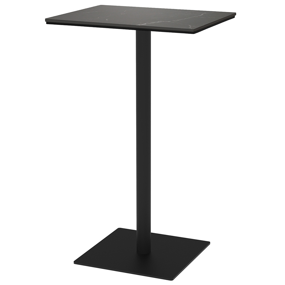 リスタ カフェテーブル セラミック ハイ W600xD450 ブラックマーブル RFRCC-H6045BM