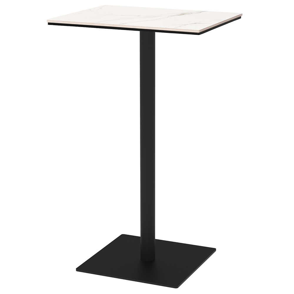 リスタ カフェテーブル セラミック ハイ W600xD450 ホワイトマーブル RFRCC-H6045WM